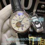 Best Quality Clone Vacheron Constaintin Patrimony White Dial Black Leather Strap Watch